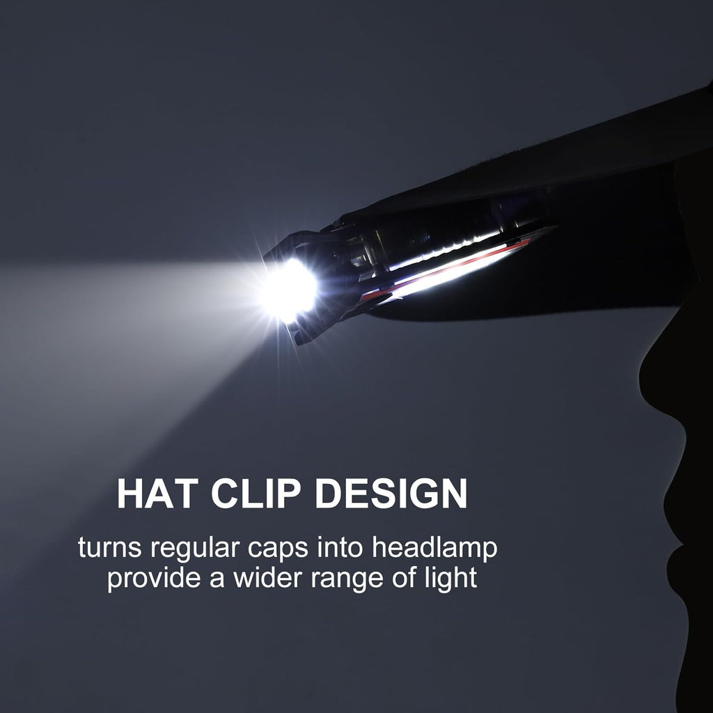 SUNPRO Mini Keychain Flashlight - 8 Modes Pocket Light | Type-C Rechargeable, Compact Design for Hiking & Emergencies - Black