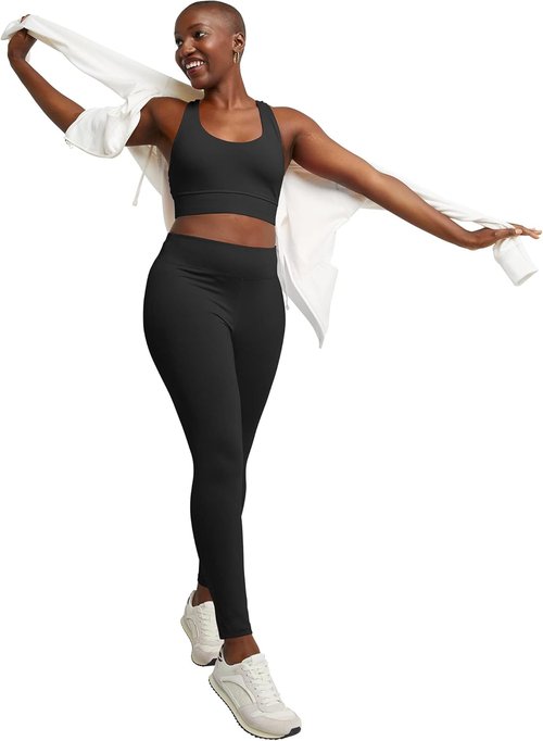 Hanes Women's Ankle-Length Leggings - Stretch Cotton-Spandex, High Waist, 27" Size