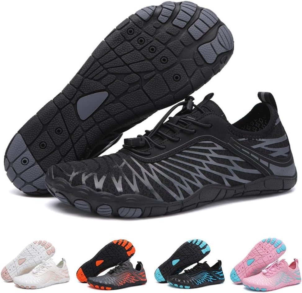Skiennix Barefoot Shoes - Pro-Healthy Non-Slip Water Footwear for Men & Women | Wide Toe Design