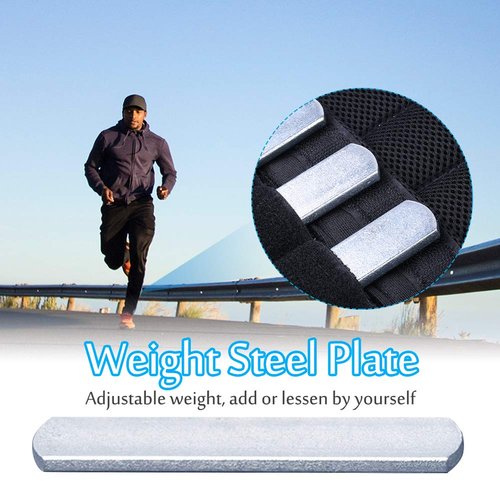 Bibabala 8pcs Load Bearing Steel Plates, Steel Plates for Weighted Vest, Loading Leg Guards Adjustable Weight Vests, Strength Training Plates for Fitness Exercise for Men Women