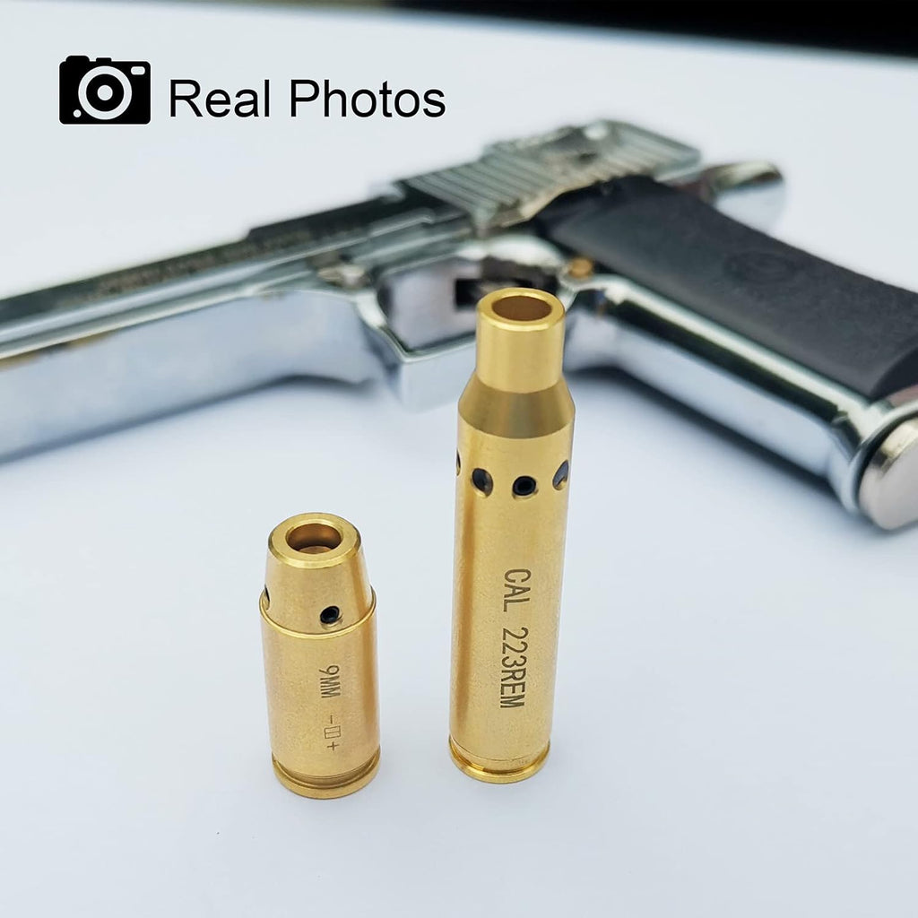 Skiennix Laser Boresighter Kit - Red Laser Brass Chamber Bore Sight for Rifles & Handguns
