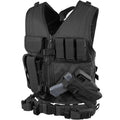 Condor Cross Draw Vest/Tactical Belt (Black, Medium/Large)