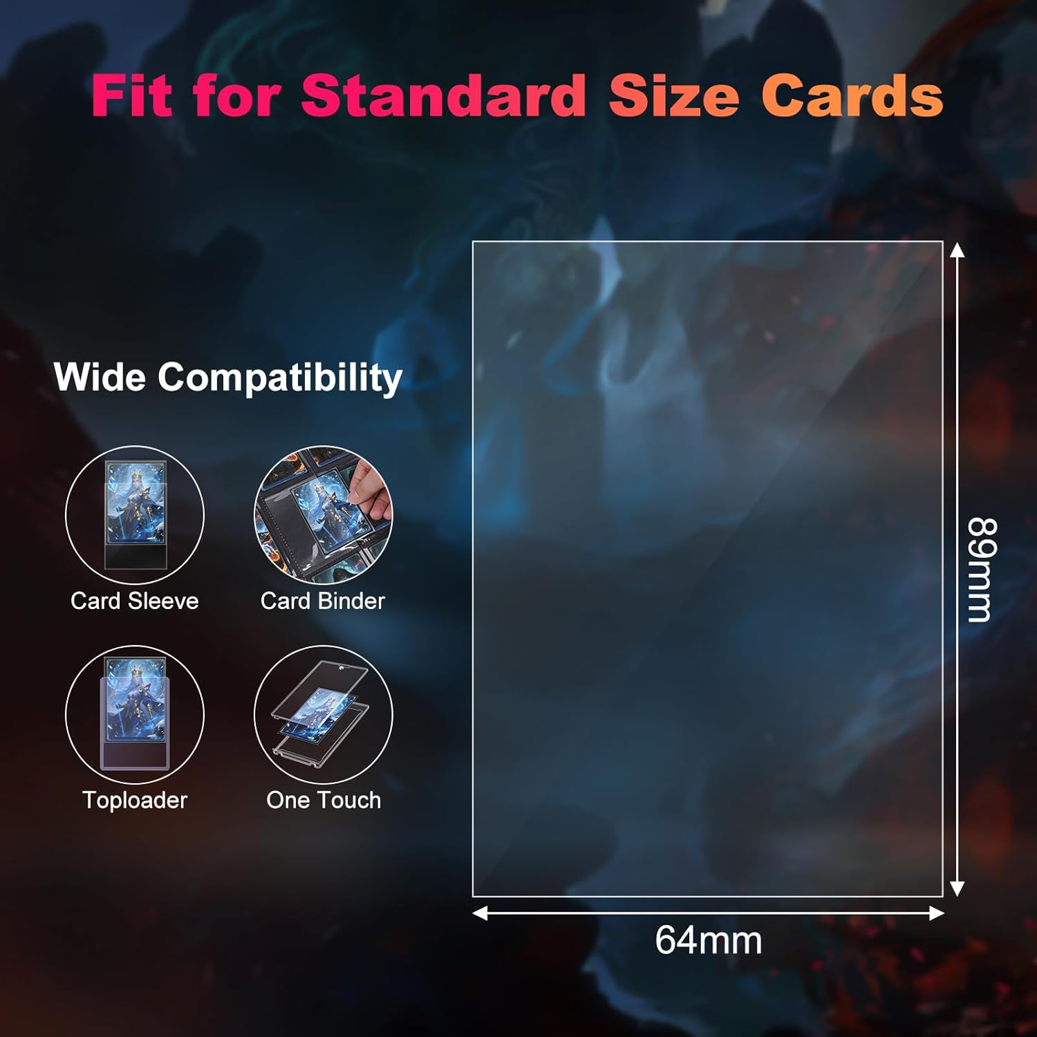 Skiennix 1200 Pack Card Sleeves - Perfect Fit Inner Sleeves for Double-Sleeving | Compatible with MTG, PKM, TCG Cards (60 Microns)