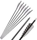 Skiennix 32-Inch Carbon Archery Arrows - Spine 400 with Removable Tips & 4-Inch Turkey Feathers | 6 Pack for Hunting & Target Practice