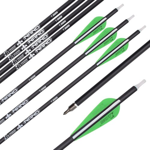 Archery Bow Carbon Arrows - Target Practice with Removable Tips | 26, 28, 30 Inch, Spine 500, 6 or 12 Pack