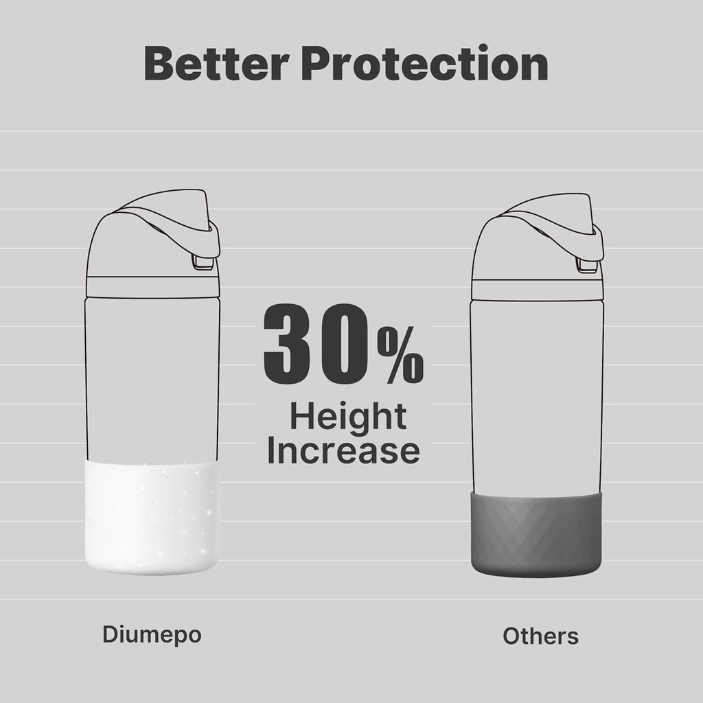 Owala Silicone Boot - Anti-Slip Protective Sleeve for 14/16 oz Water Bottles | Glitter White