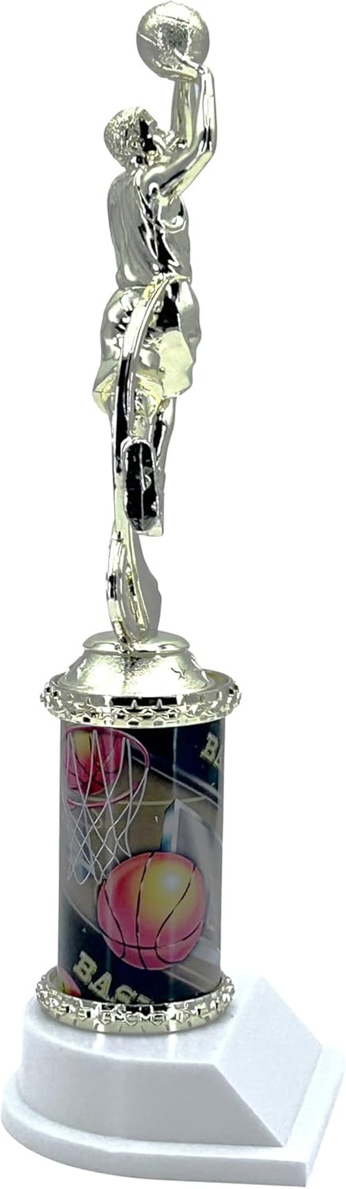 Express Medals Full Color Round Column Sport Award Trophies - Custom Engraved, Pack of 12
