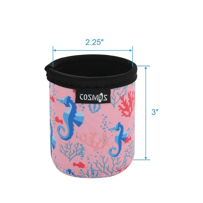 7.5 OZ Mini Can Sleeve Insulators, 4-Pack Neoprene Drink Cooler Covers