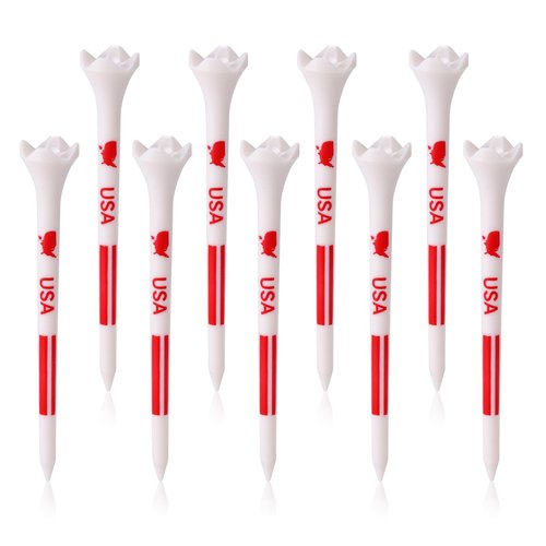 WMAWJBT Premium Plastic Golf Tees 3 1/4’’ with USA Map, Long 4 Prong Golf Tee with 100 Pack, Golf Gifts for Men, Women and Kids