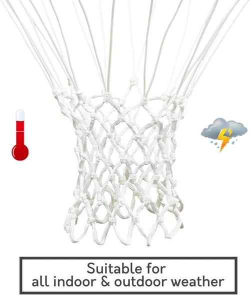 Katop Heavy Duty Basketball Net - All-Weather Thick Replacement Net with 12 Loops (White)