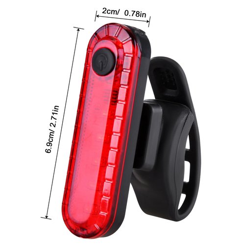 Eforcase 2PCS Bike Tail Light Rechargeable - USB Rechargeable LED Bike Tail Light - Rear Red Bike Light for Night Riding, Flashlight Back Bicycle Taillights with 4 Light Mode