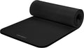 Retrospec Solana Yoga Mat - 1" Thick Non-Slip Exercise Mat with Nylon Strap for Home Workouts