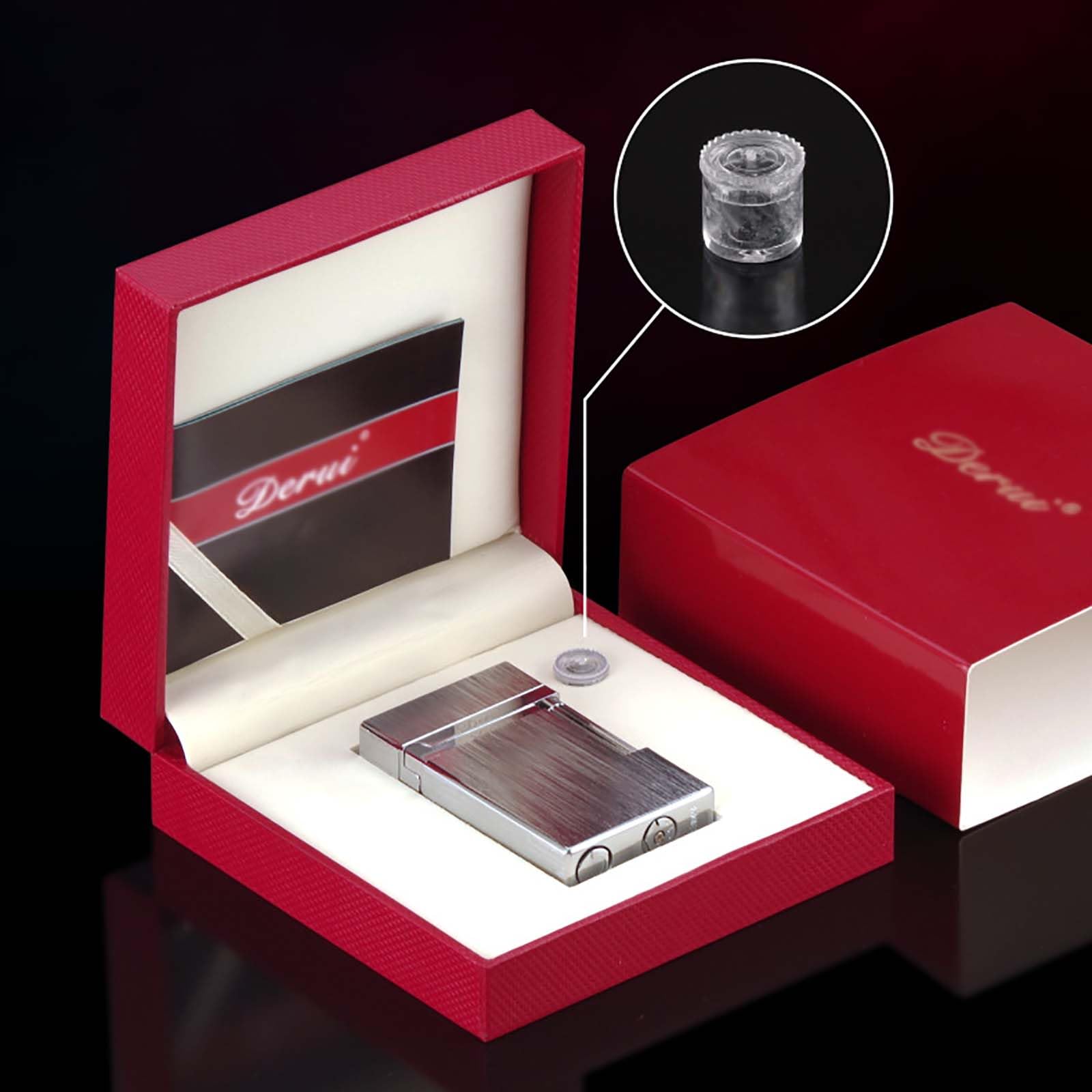 SNYYIAI Classic Lighter, Butane Brushed Metal Lighter, Side Slide Lgnition Steel Tone Trench Lighter for Men Dad Husband Collect,Silver