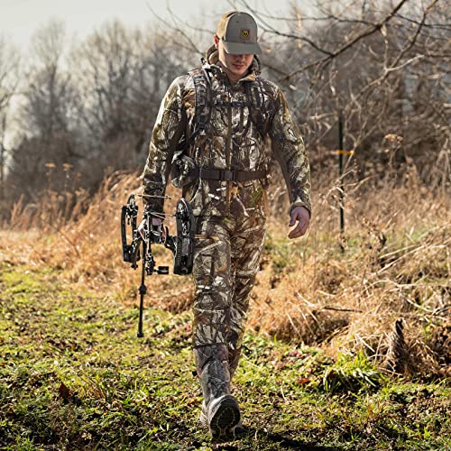 TIDEWE Men's Hunting Clothes with Silent Fabric & Fleece Lining - Large Next Camo G2