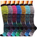 Copper Compression Socks for Men Women 20-30 mmHg Knee High Socks XX-Large Multicoloured