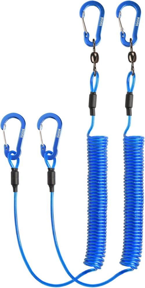 Booms Fishing T02 Fishing Pole Tether - Heavy Duty Kayak Paddle Leash for Fishing Tools & Rods