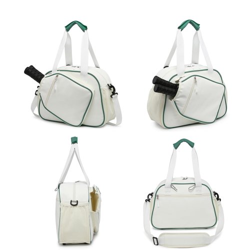 RAINBOW SMILE Crossbody Pickleball Bag With Shoes Compartment 2PS for Women and Men, Waterproof Pickle Ball Tote Shoulder
