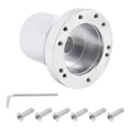 Zreneyfex Golf Cart Steering Wheel Adapter with Installation Tools, Steering Wheel Mounting Adapter Replacement for EZGO TXT RXV Models Aluminum Silver
