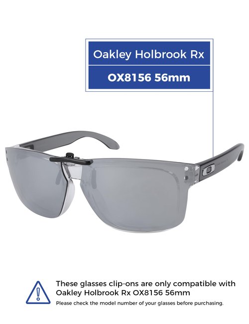 HILEEN Polarized Clip-on Sunglasses for Oakley Holbrook OX8156 56mm for Men UV Protection-Silver