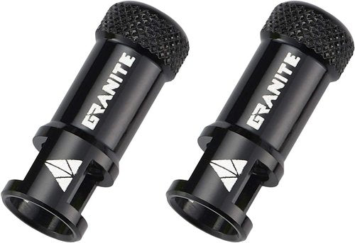 Granite Juicy Nipple Valve Cap - Durable Alloy Bike Tire Caps with Valve Core Removal Function | Black