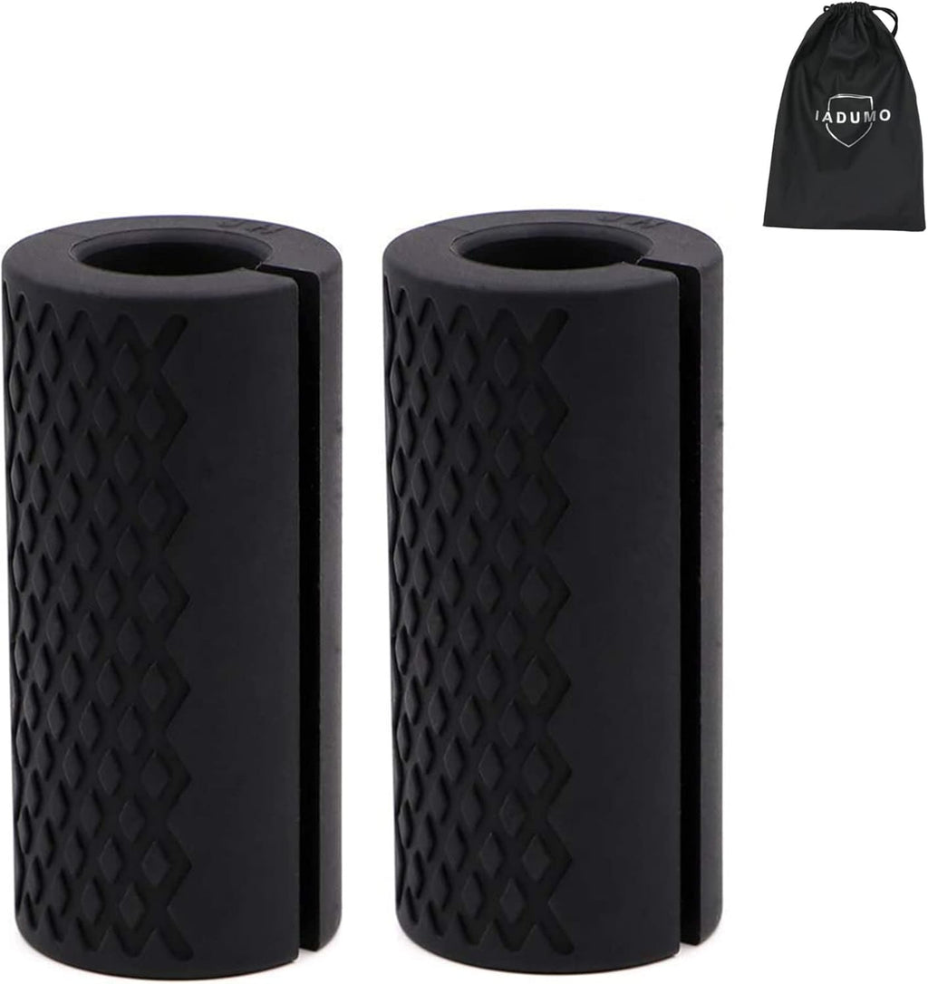 Skiennix Barbell Grips - Thick Dumbbell Adapter for Weightlifting | High-Density Silicone Rubber
