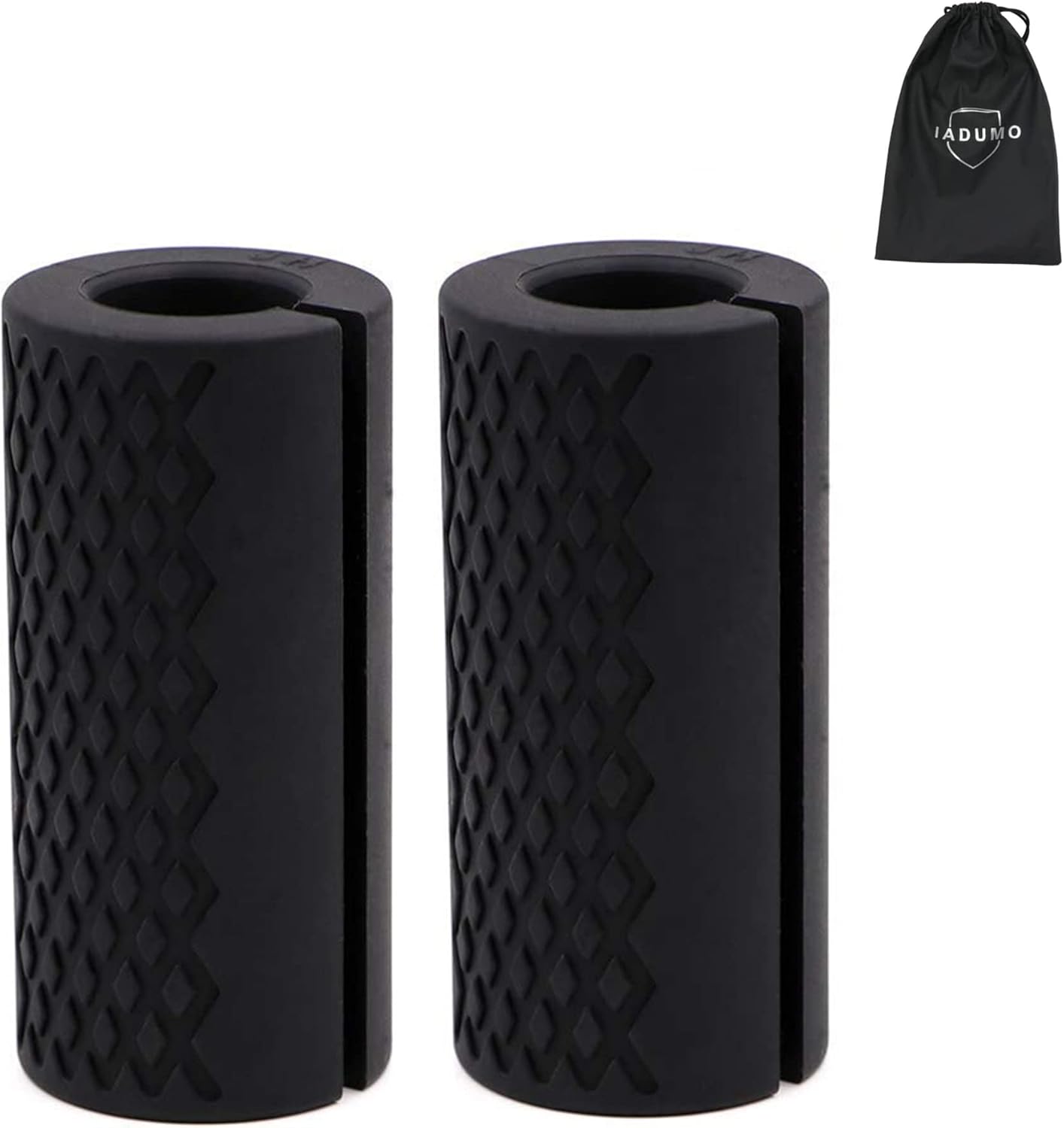 Skiennix Barbell Grips - Thick Dumbbell Adapter for Weightlifting | High-Density Silicone Rubber