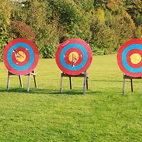 Straw Red Archery Target for Backyard Practice, 20-Inch Durable Bow & Arrow Target