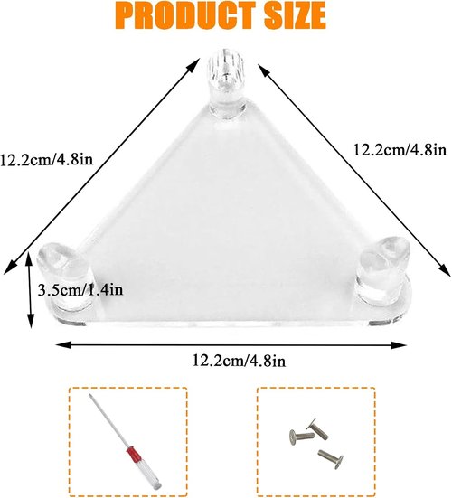 Ball Display Stand Holders, Transparent Triangle Ball Stand Holder, Acrylic Triangle Stand Display Rack, Trilateral Sports Ball Storage Rack, Soccer Holder for Football Volleyball
