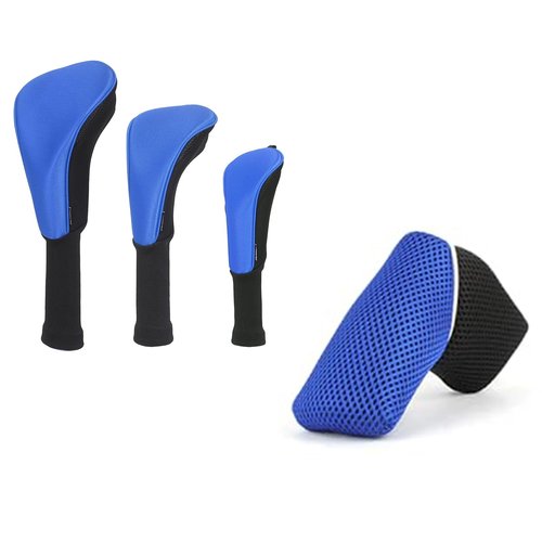 Craftsman Golf Meshy Neopren Driver Fairway Hybrids Headcover+Blade Putter Head Cover