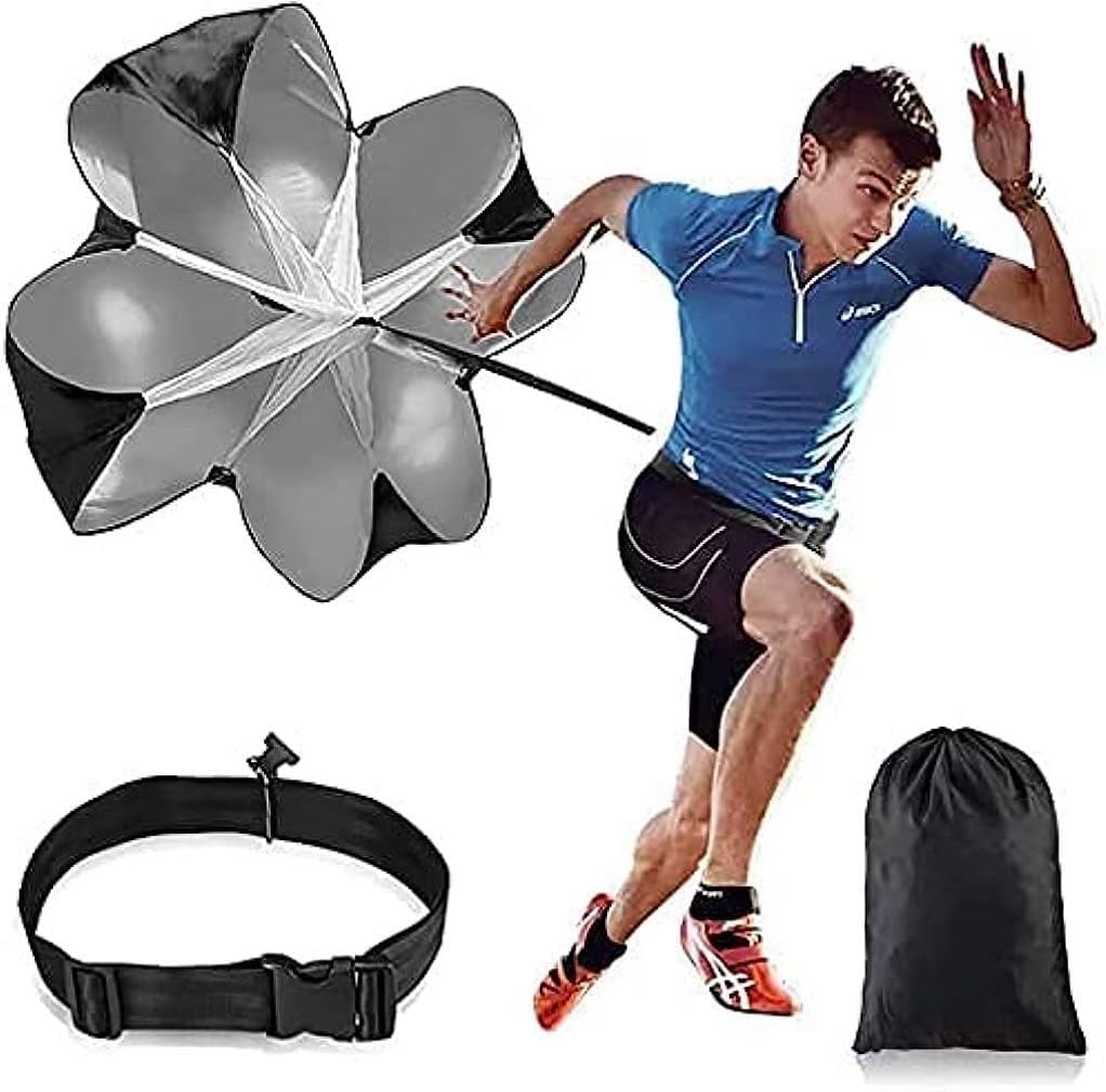 Skiennix Running Speed Training Parachute - 48" Resistance Sprint Trainer for Kids | Soccer Training Aid