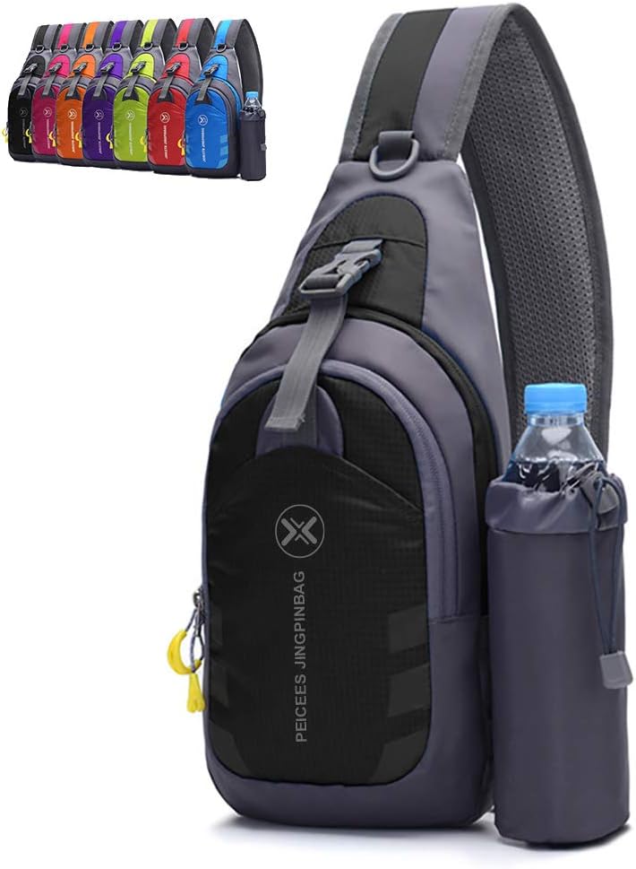 Peicees Crossbody Sling Backpack - Versatile Travel & Gym Daypack for Men & Women
