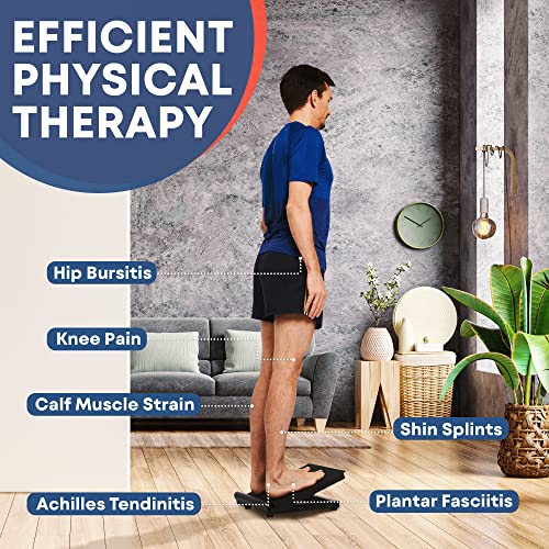 Adjustable Slant Board for Calf Stretching - Black, Multi-Level Physical Therapy