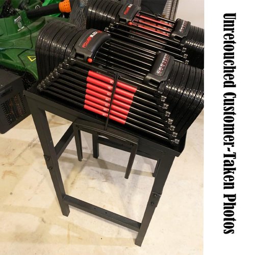 Commercial Heavy Duty Adjustable Dumbbell Stand & Kettlebell Stand, Adjustable Dumbbell Weight Rack, Kettlebell Storage Rack, Weight Rack for Garage/Home Gym/Commercial with Non-Slip Base, Anti-Tip Safety & Space-Saving Design, Weight Capacity: 500-800 lb