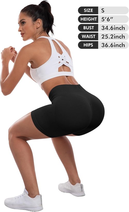 ATHVOTAR Women's High Waisted Gym Shorts - Seamless Butt Lifting Scrunch Design | Perfect for Workouts