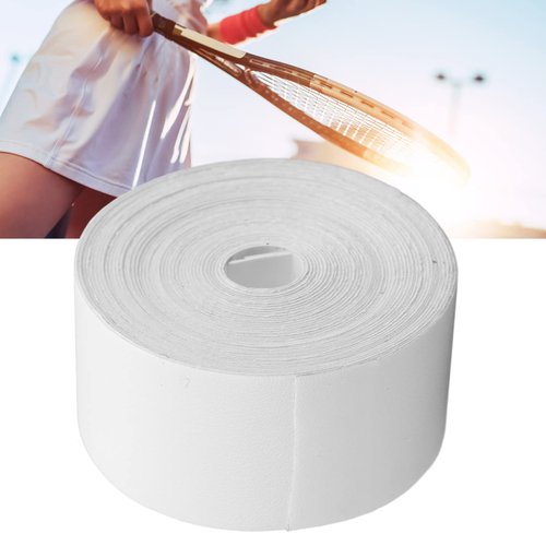 Racket Tape, Widened Design for Enhanced Protection Tennis Guard Tape White Sports Gear Protector for Squash Tennis Players and Sports Enthusiasts