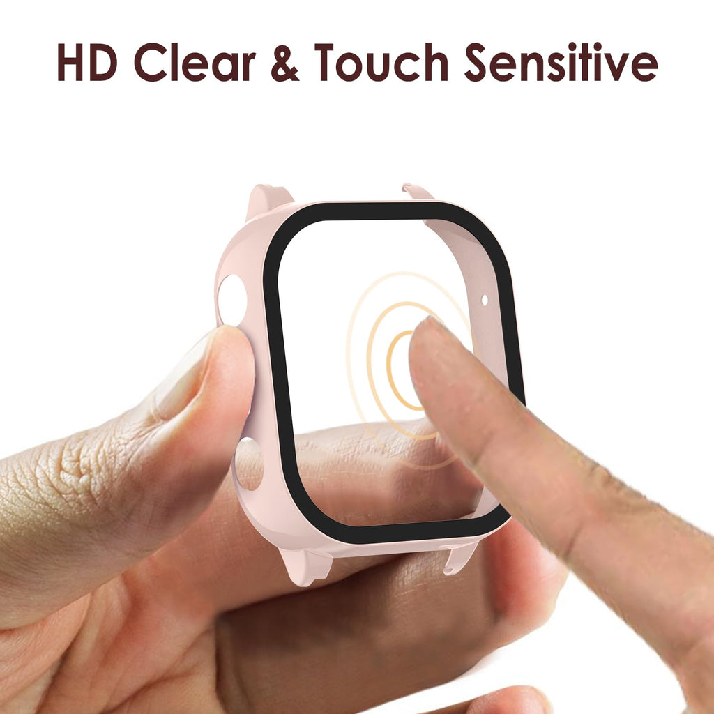 Simpeak 5-Pack Screen Protector Case Compatible with Cosmo JrTrack 4/3, Hard PC Tempered Glass Bumper Case Cover Compatible with Cosmo JrTrack 4 3, Clear/White/Black/Pink/Blue