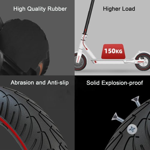 2PCS Solid Tires, 8.5x2 Inch Electric Scooter Replacement Wheels, 8 1/2'' Front or Rear Honeycomb Tire for Gotrax Gxl V2/XR/APEX Xiaomi M365/Pro Hiboy S2/S2R Hover-1 Journey and All 8.5'' Scooter Tire