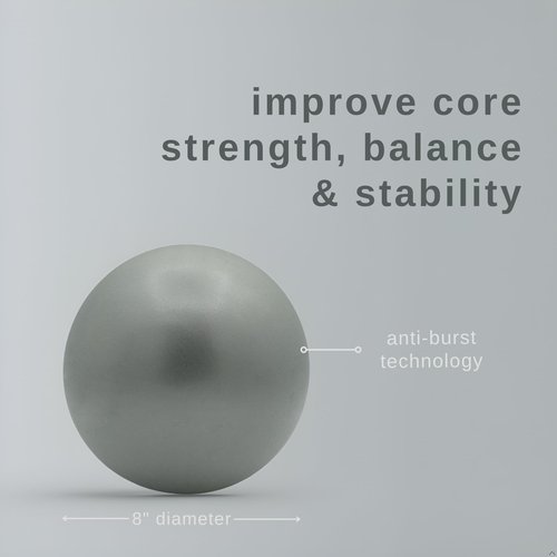 Vitality Vault Pilates Pro Power Pack - Workout Essentials - 2.2lb Hand Weights, 2.2lb Ankle Weights/Wrist Weights, Resistance bands, Pilates Ball, Canvas Tote Bag - For Beginners or Advanced - Home or Gym/Studio Use. (Lavender)