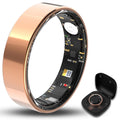 Smart Ring for Women Men Fitness Tracker with Blood Oxygen,Heart Rate,Sleep Monitoring,Step Counting,for iPhone and Android,Waterproof smart blood pressure monitor,No Subscription Fees (Rose Gold, 9)
