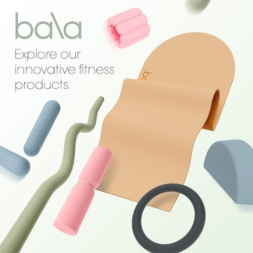 Bala Bangles Adjustable Wrist & Ankle Weights - 1 lb Charcoal Silicone Set for Gym, Yoga & Strength Training