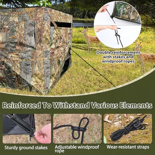 Phoncoo 4-Panel See Through Hunting Blind for Deer & Turkey, 2-3 Person