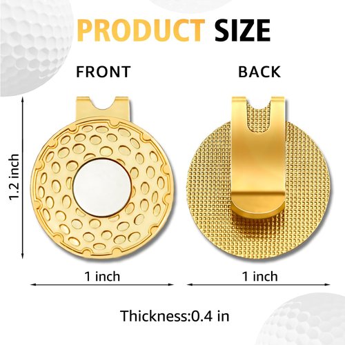 rofiowa Hole in One Club Black Gold Golf Ball Marker with Hat Clip, Funny Golf Accessories for Men Women, Christmas Father's Day Birthday Gifts for Golf Fan Golfer, Novelty Golf Gifts (OBJ051)