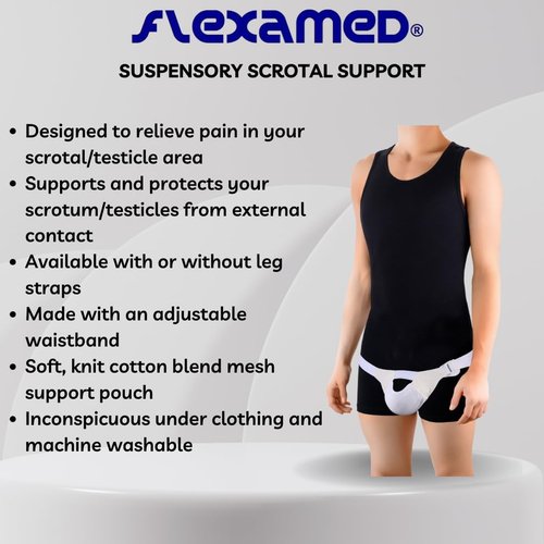 FlexaMed Suspensory Scrotal Support with Leg Straps - Large
