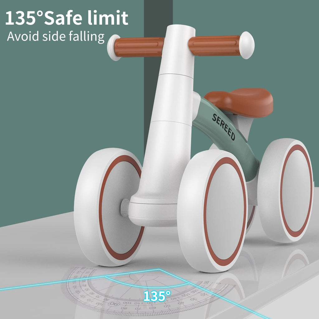 SEREED Baby Balance Bike - 4-Wheel Toddler Bike for 1-Year-Olds | Ideal First Birthday Gift