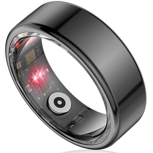 Kuxlagz Smart Ring Health Tracker for Women Men, Sleep Tracker with Heart Rate and Blood Oxygen, Fitness Ring for Activity Monitoring, 15 Days Battery, No Subscription, Titanium Alloy (Black, #9)