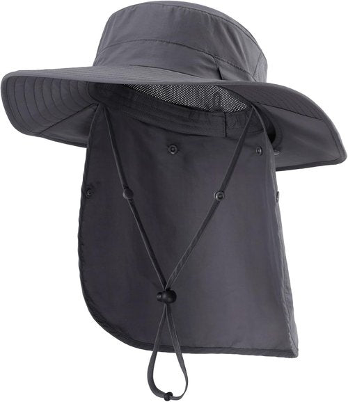 Home Prefer UPF 50+ Sun Hat - Wide Brim Fishing Hat with Neck Flap for Ultimate UV Protection