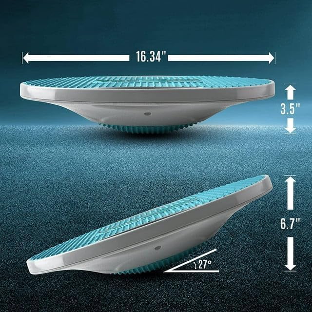 Yes4All Wobble Balance Board - Plastic Stability Trainer with Handles for Core Training & Home Gym