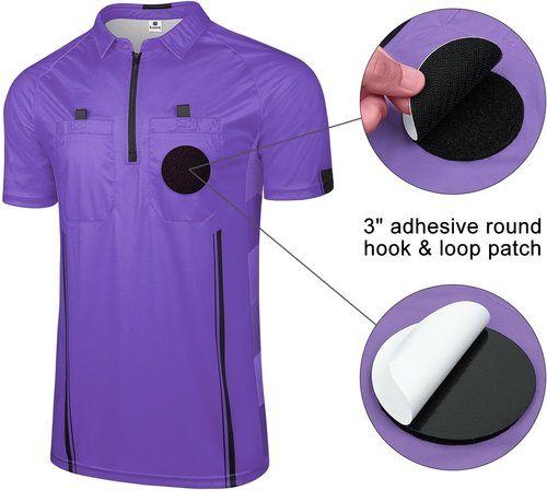 FitsT4 Sports Pro Soccer Referee Jersey - Short Sleeve Referee Shirt for Ultimate Comfort