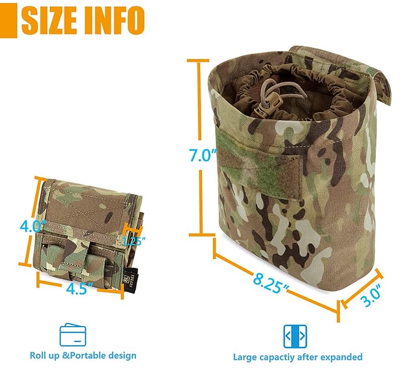 KRYDEX Molle Dump Pouch Roll-Up 6 AR Magazines MC Variation