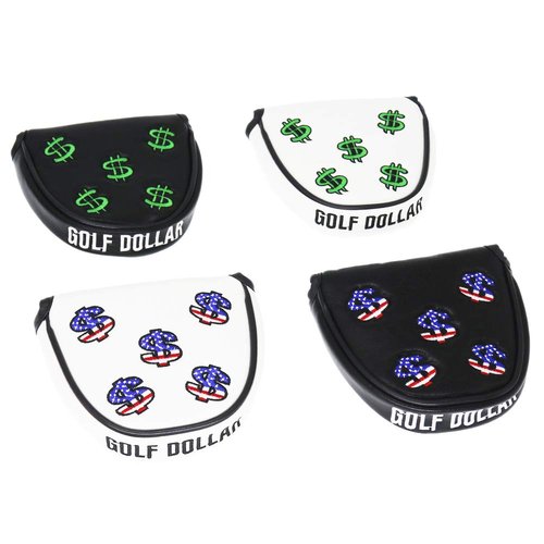 HISTAR Cash Money Mallet Putter Cover Headcover for Scotty Cameron Odyssey 2ball (Black + Green)